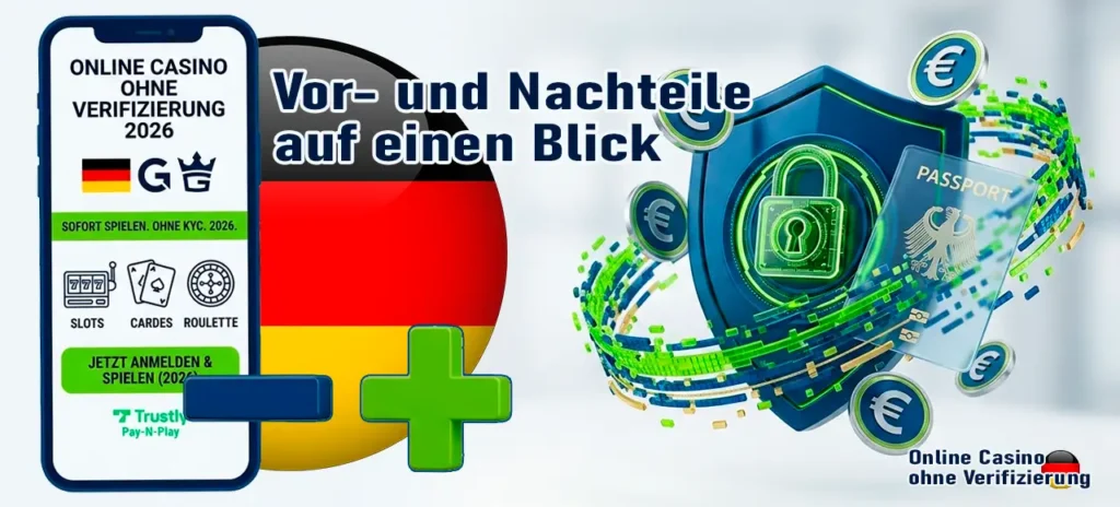 Vor- und Nachteile von Casinos ohne KYC-Identitätsprüfung.