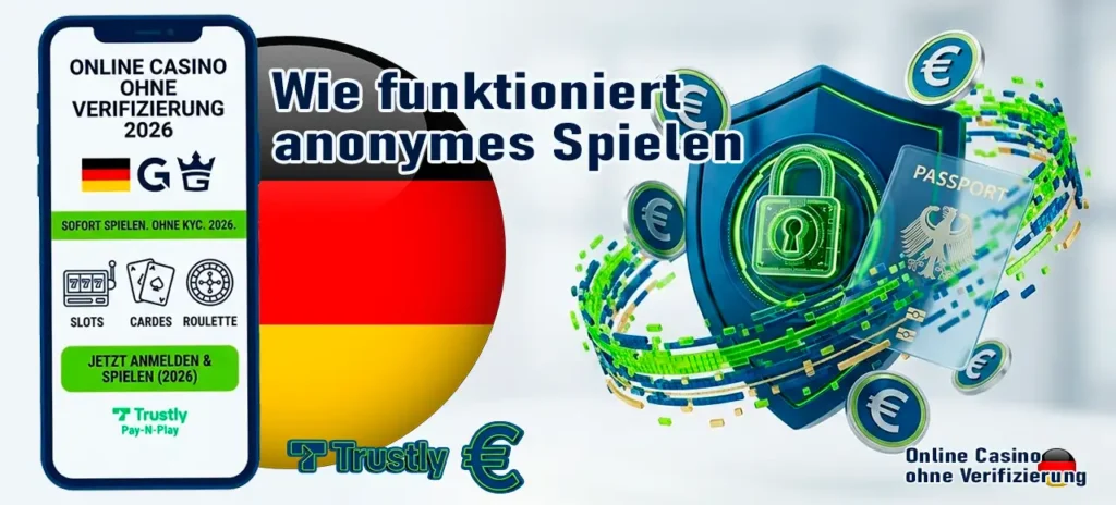 Anonymes Spielen mit Trustly, Pay N Play und Kryptowährungen.