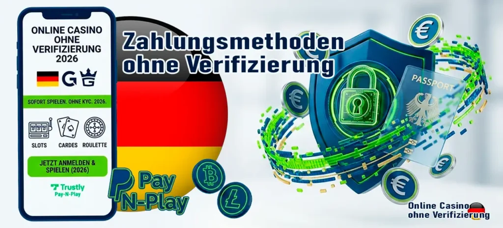 Sichere Zahlungsmethoden ohne KYC-Prüfung im Online Casino.