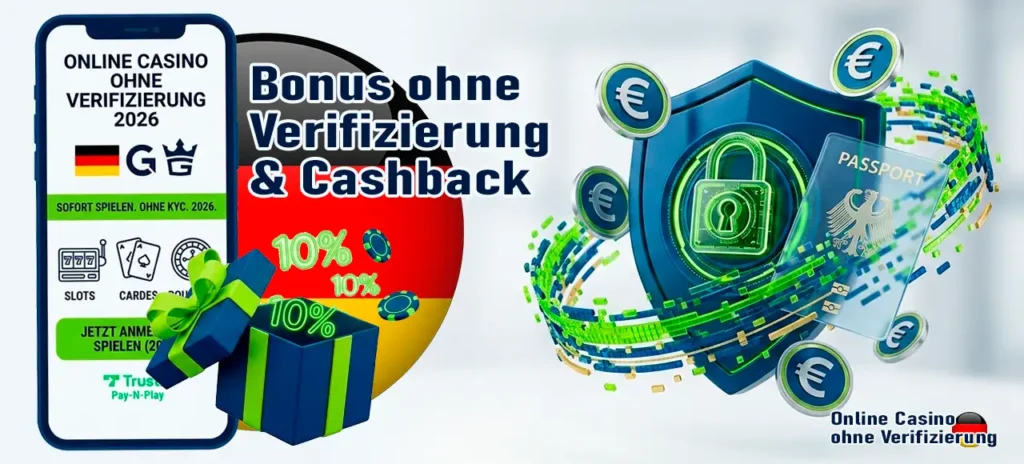 Casino Bonus und Cashback Angebote ohne Verifizierungszwang.